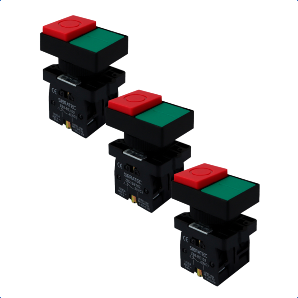 Kit Botão Duplo Xb2-el8425 | Liga/desliga | Sem Iluminação Co